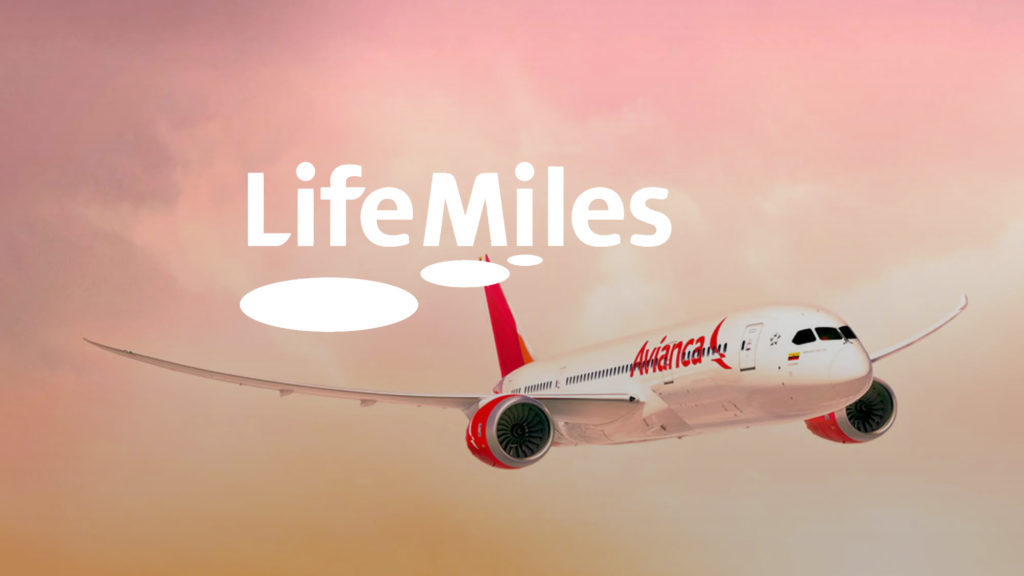 Avianca Plane, Life Miles logo