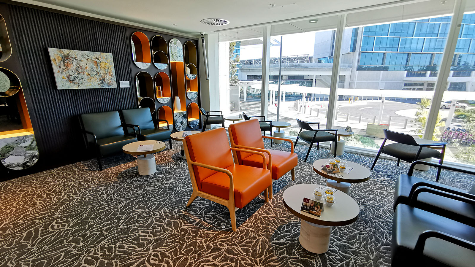 Seating in the Plaza Premium Lounge, Adelaide