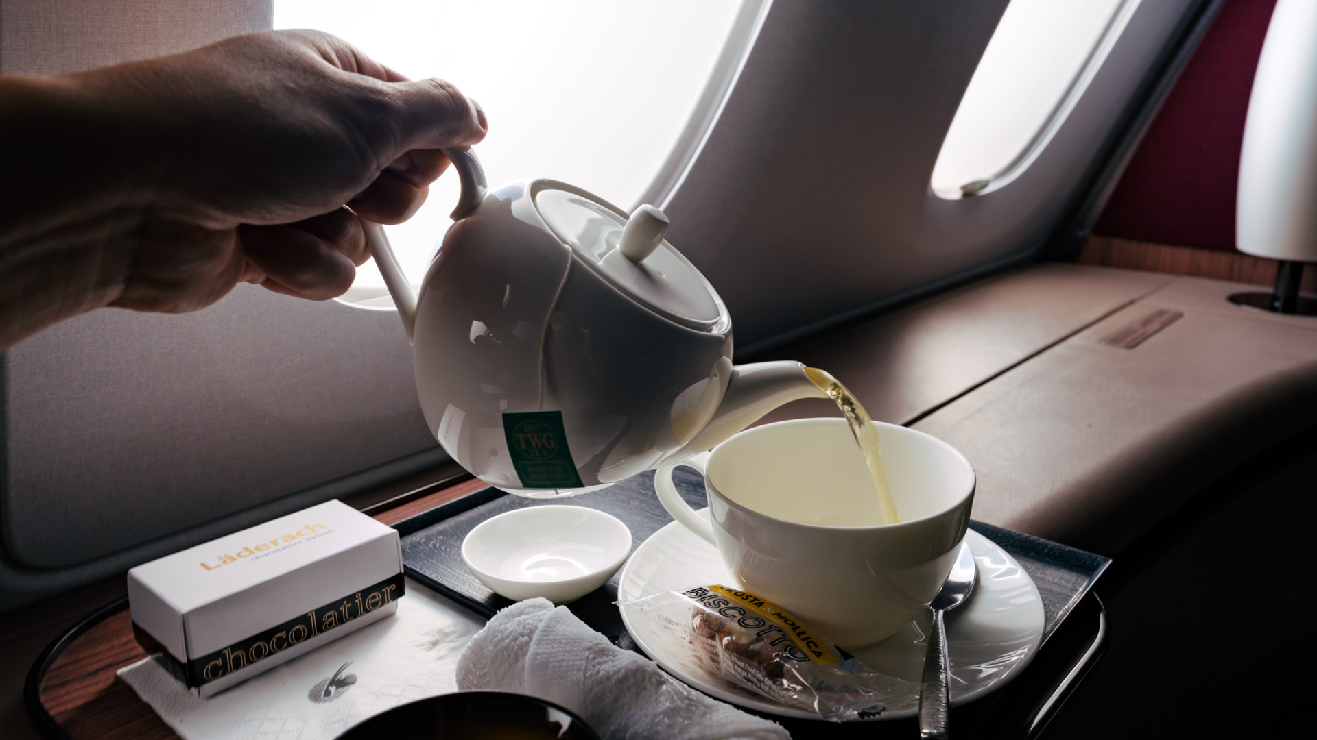 Qatar Airways First Class Tea
