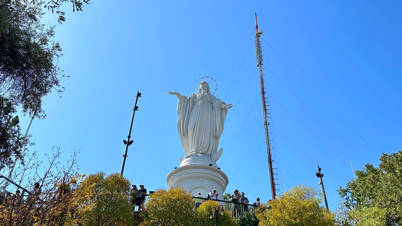 Statue of the Immaculate Conception on San Cristobal Hill, Santiago, Chile