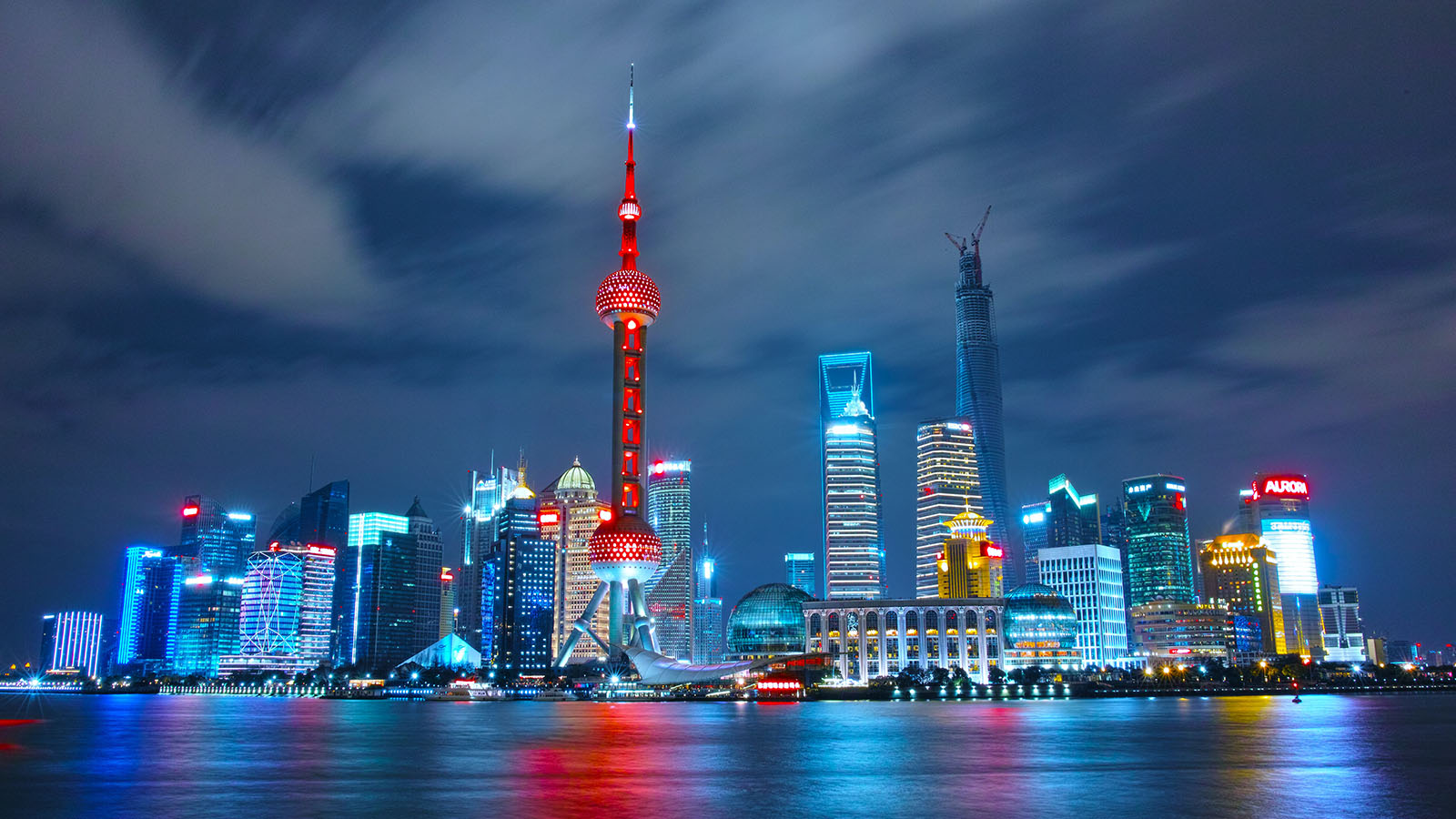 Shanghai skyline in China