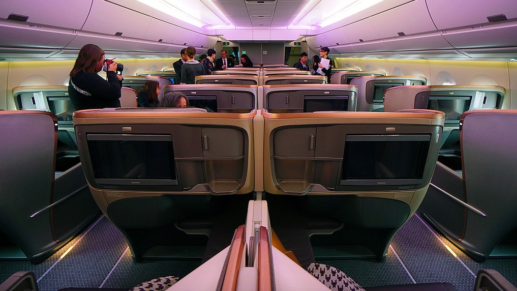 SQ A350 Cabin