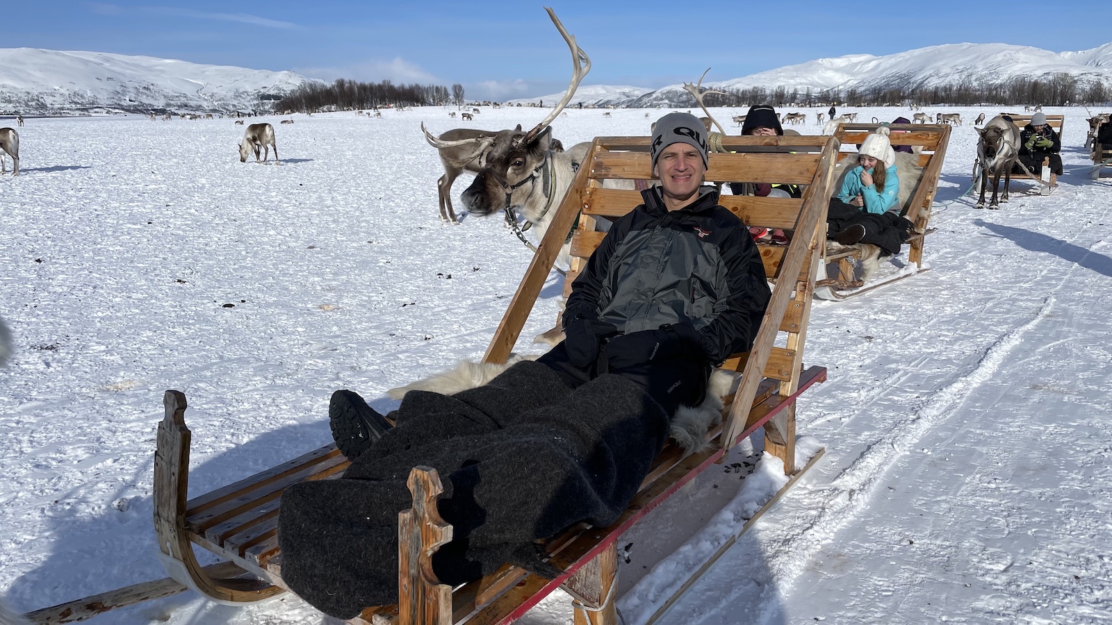 Me Sitting in a Sleigh in Tromso Norway