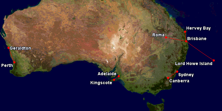 Qantas regional routes